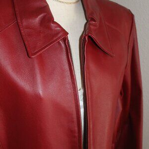 VTG Worthington Red Leather Jacket